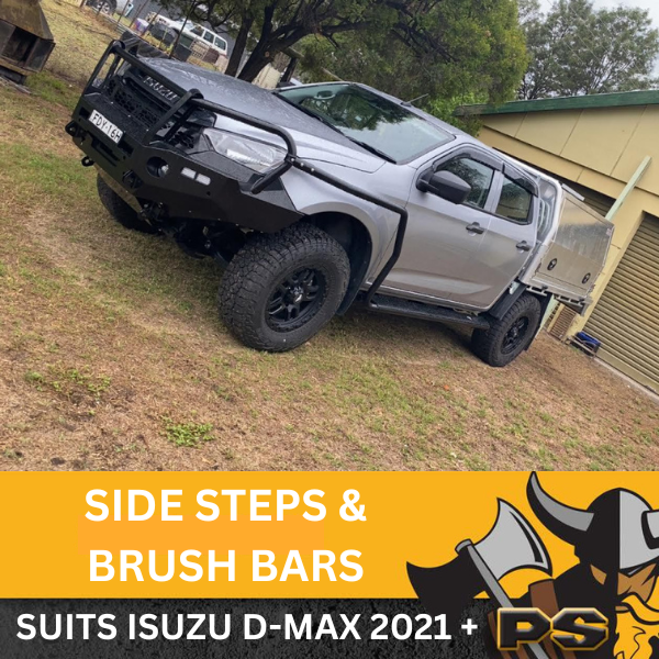 Isuzu D-Max Side Steps + Brush Bars